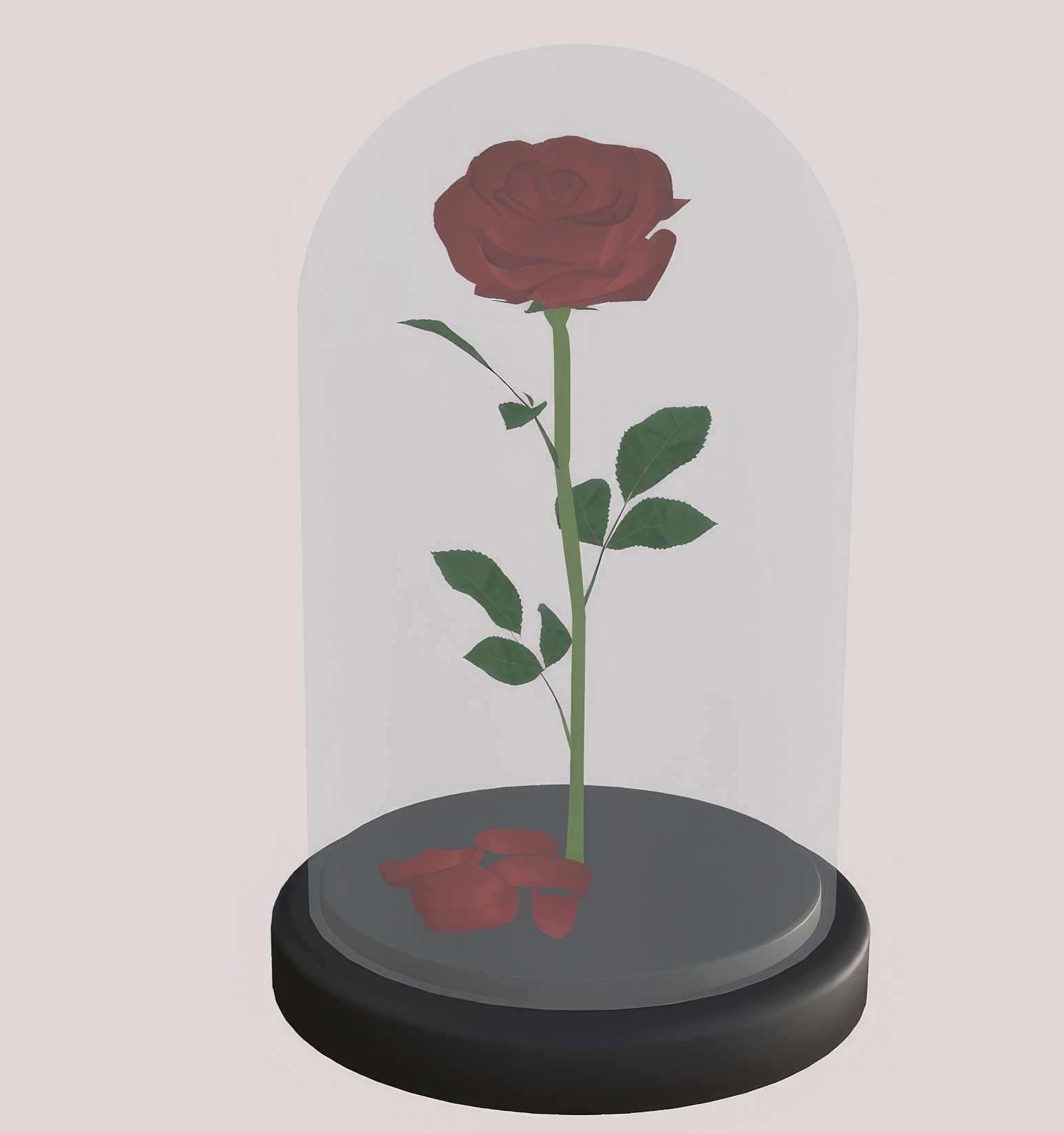 Rose in glass case - set mod for The Sims 4 