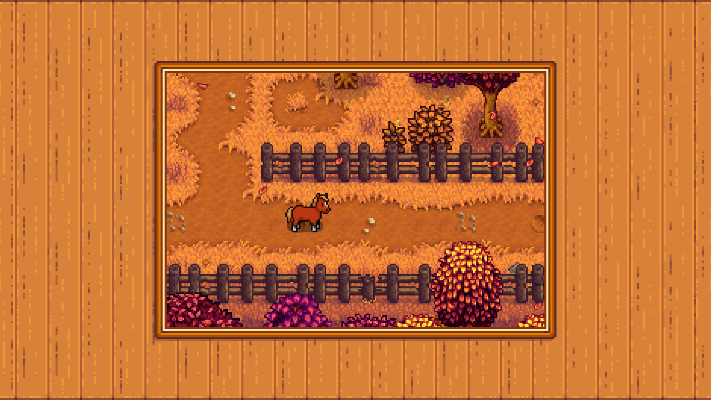 Elle's Old Horses mod for Stardew Valley