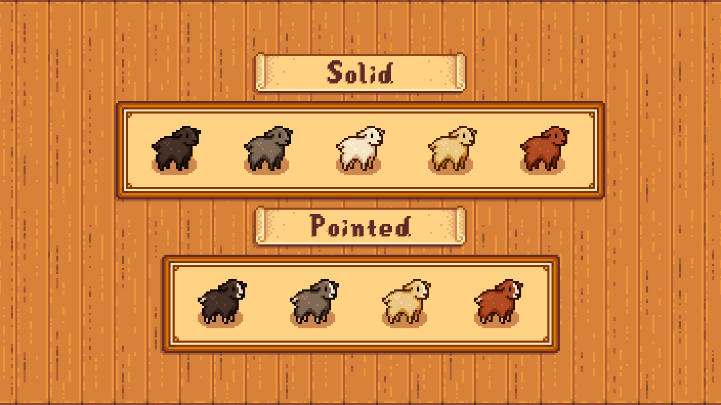 Elle's New Barn Animals mod for Stardew Valley