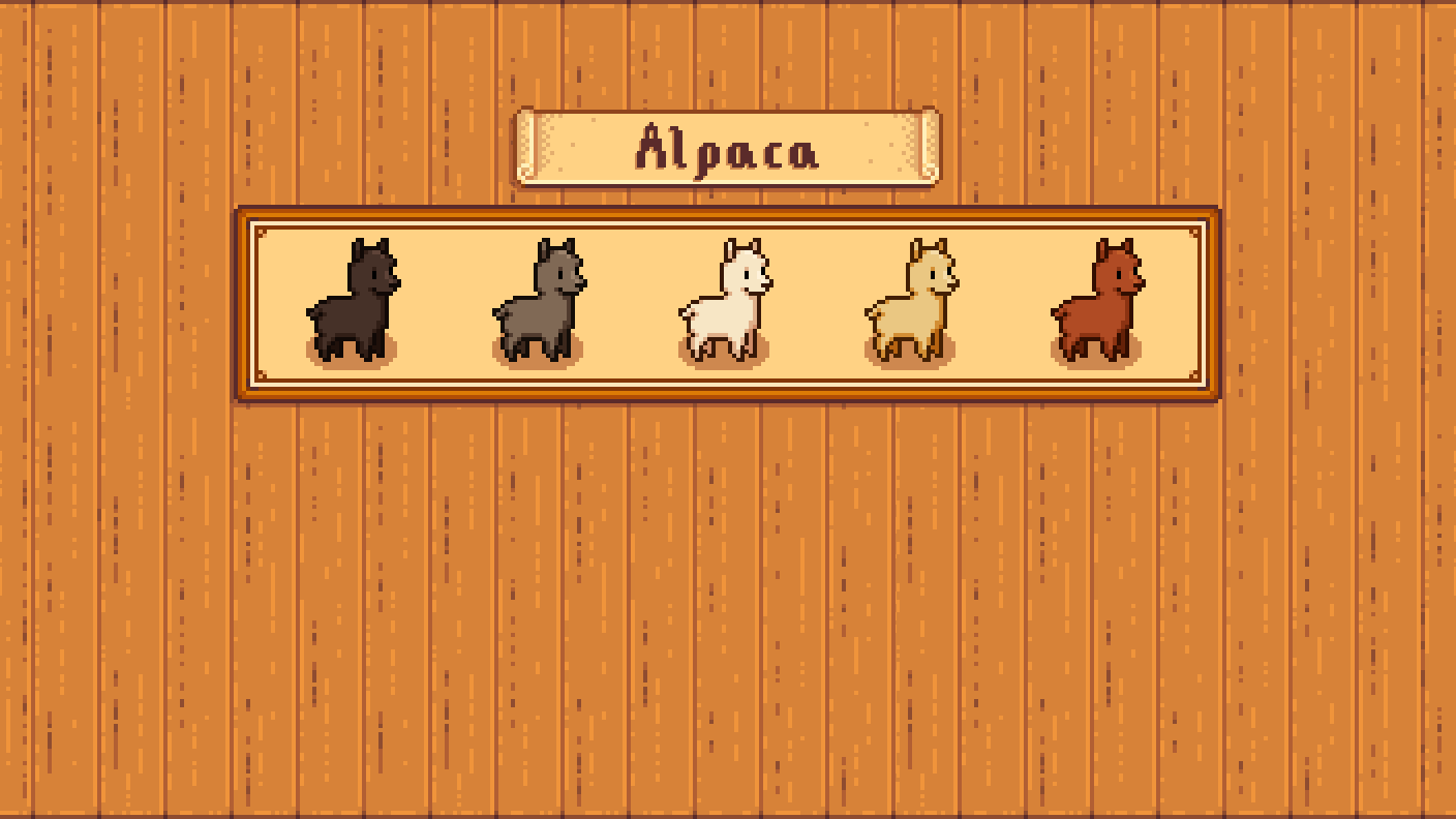 Elle's New Barn Animals mod for Stardew Valley