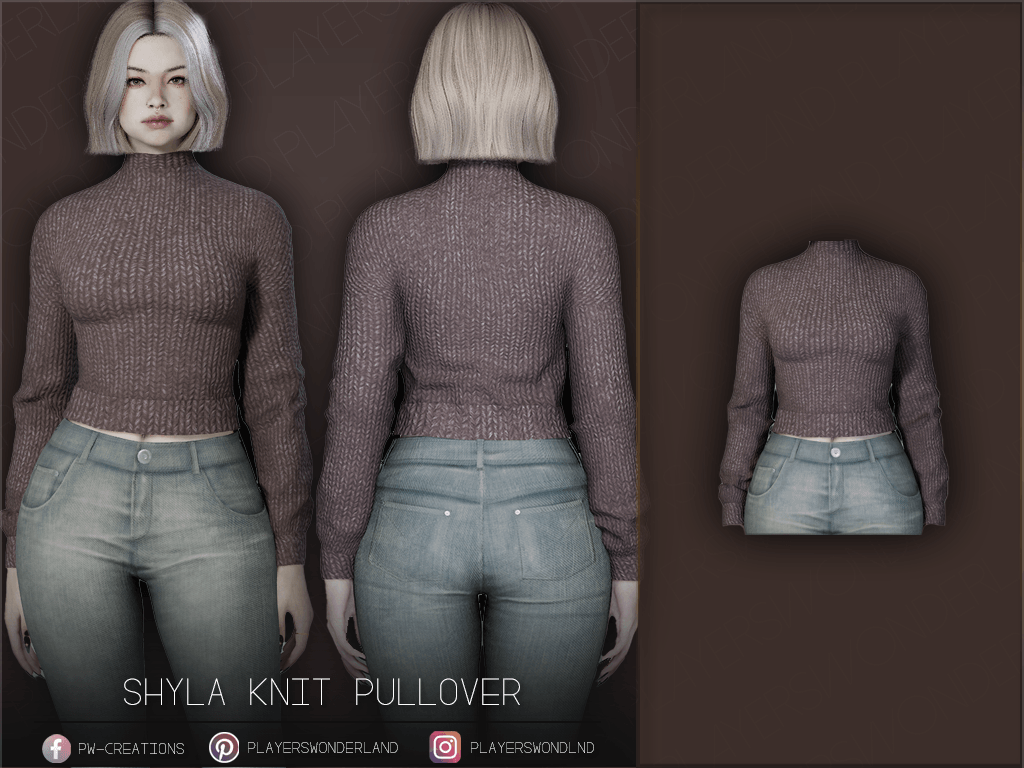 Shyla Knit Pullover mod for InZOI