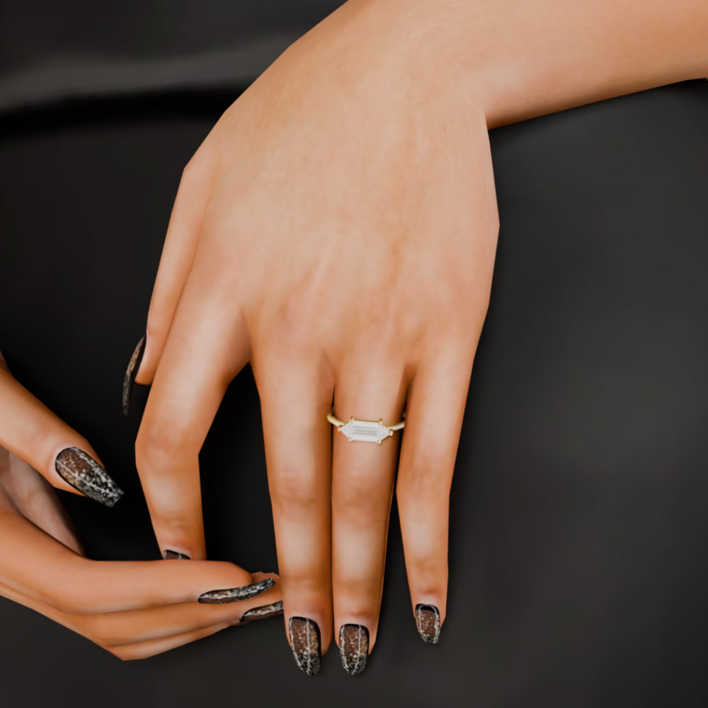 Art Deco Engagement Ring 02 mod for The Sims 4 