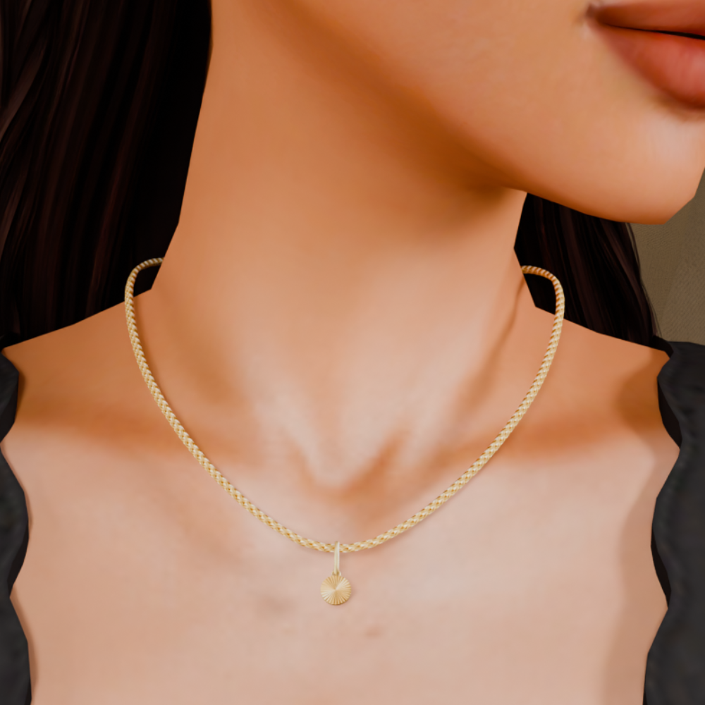 Gold Minimal Disc Single Necklace mod for The Sims 4 