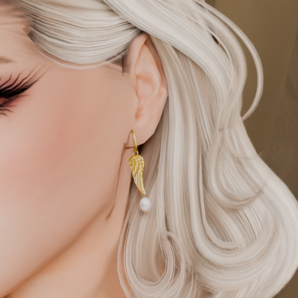 Pearl Wing Earring mod for The Sims 4 