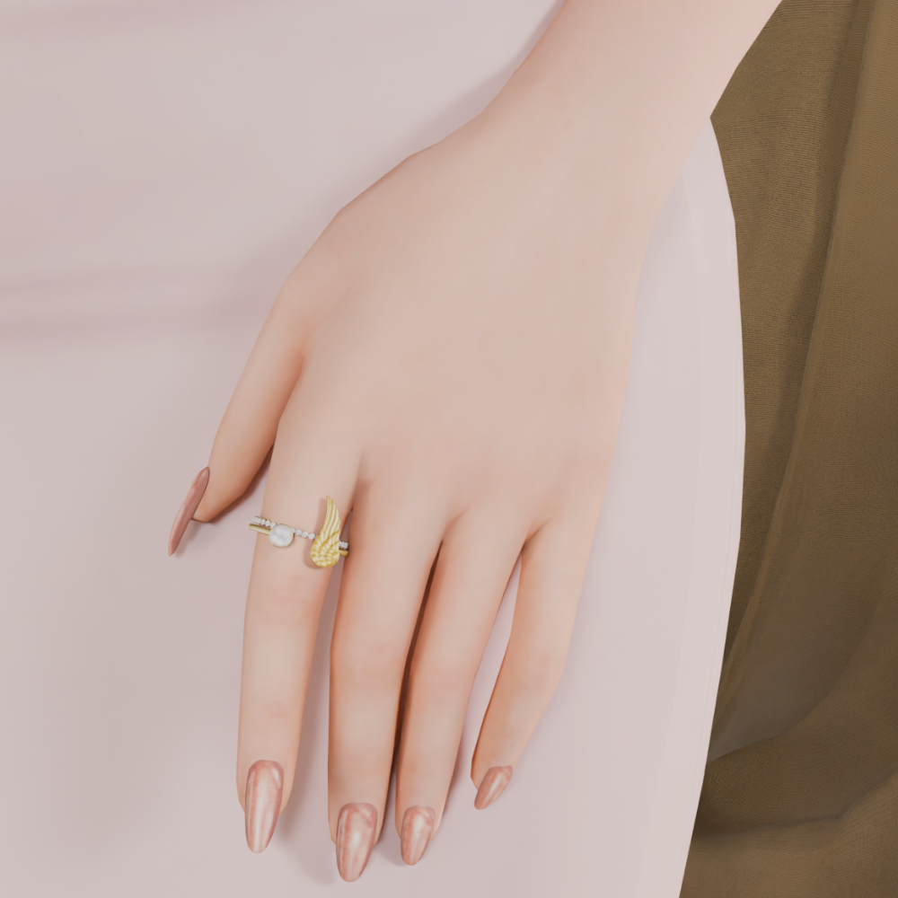 Gold Wing Duo Ring mod for The Sims 4 