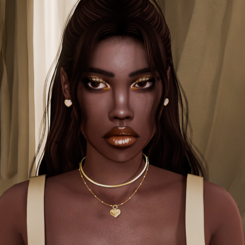Blushing Love- Layered Heart Necklace  mod for The Sims 4 