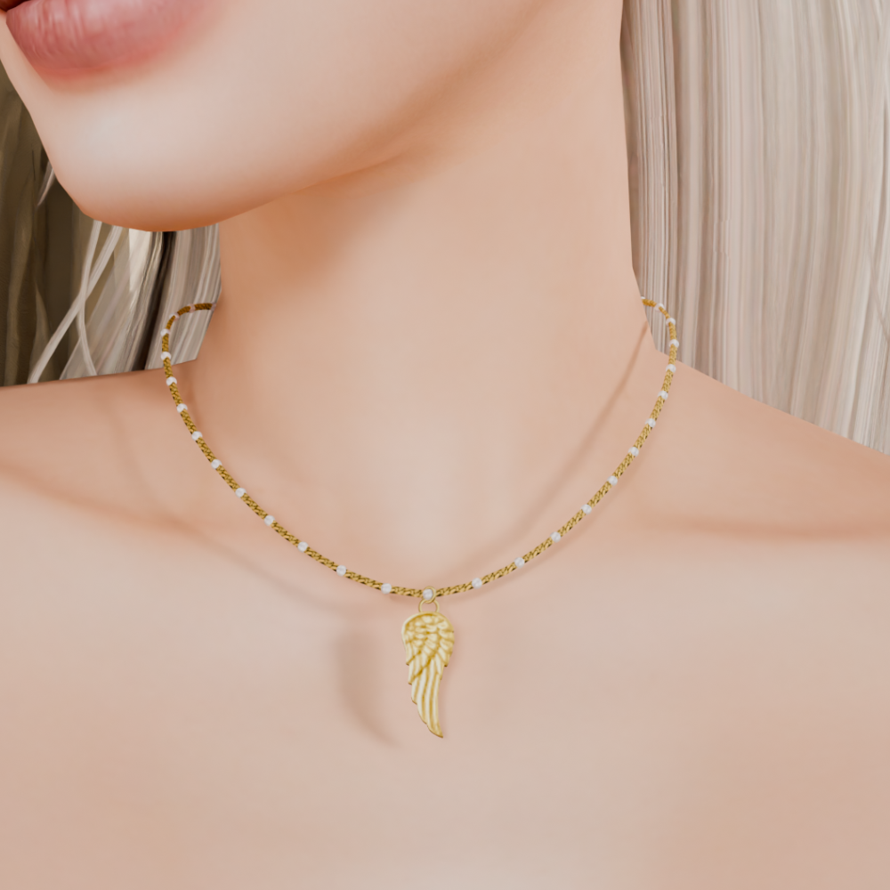 Gold Wing Pearl Necklace mod for The Sims 4 