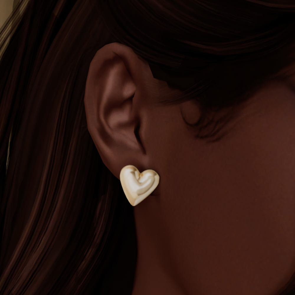 Heart Earrings mod for The Sims 4 