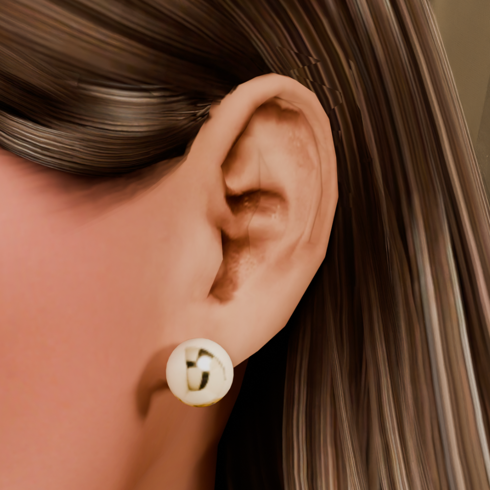 EXCLUSIVE- Modern Gold Earrings 02 mod for The Sims 4 