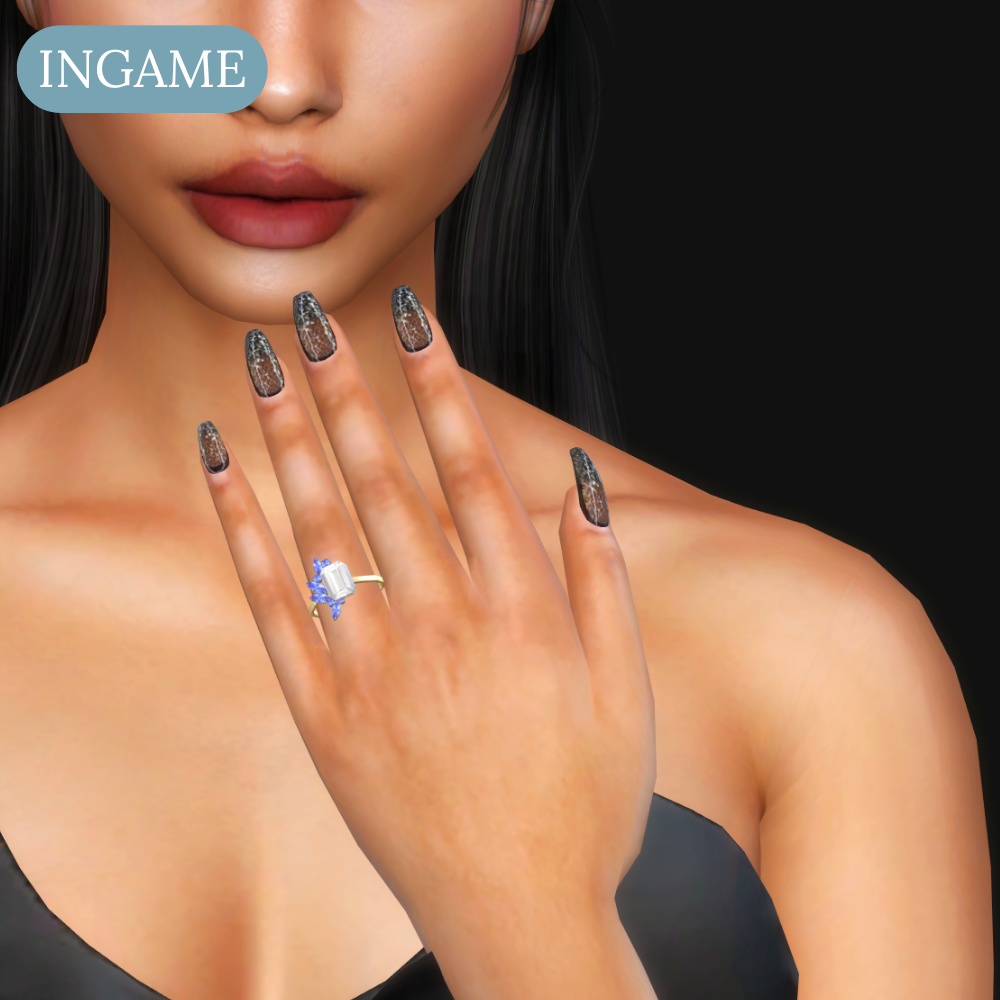 Sapphire Diamond Engagement Ring mod for The Sims 4 