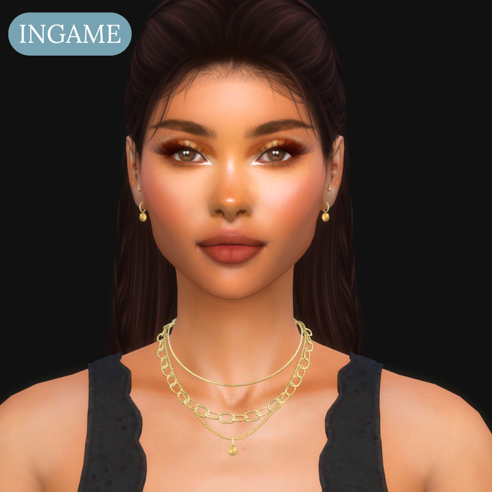 Minimal Disc Earrings mod for The Sims 4 