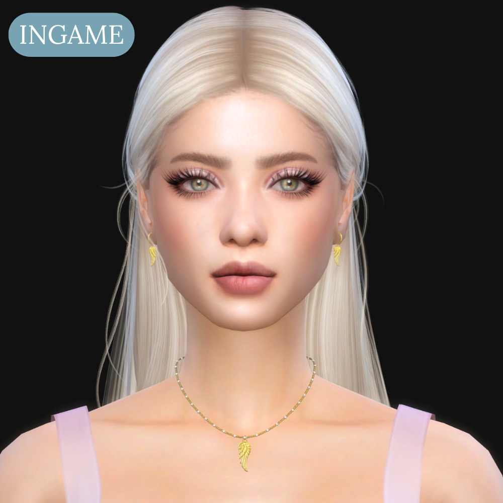 Gold Wing Pearl Necklace mod for The Sims 4 