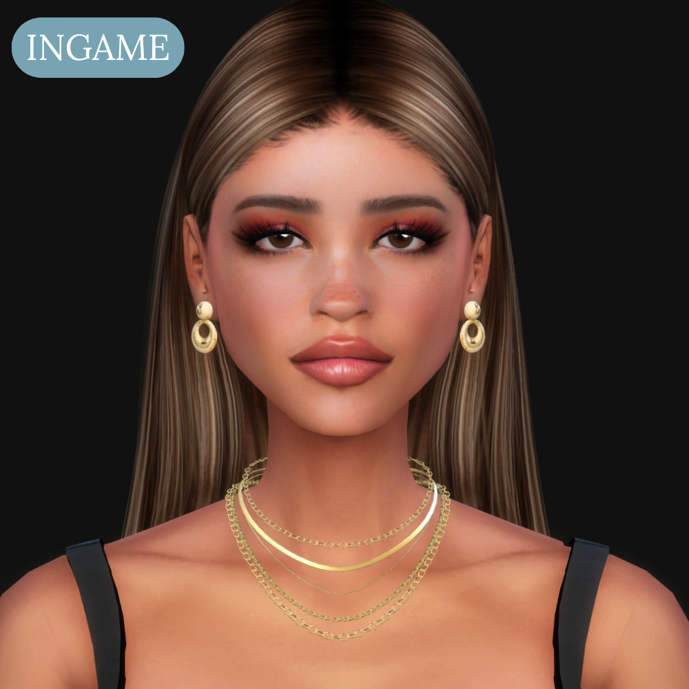 EXCLUSIVE- Modern Layered Necklace mod for The Sims 4 