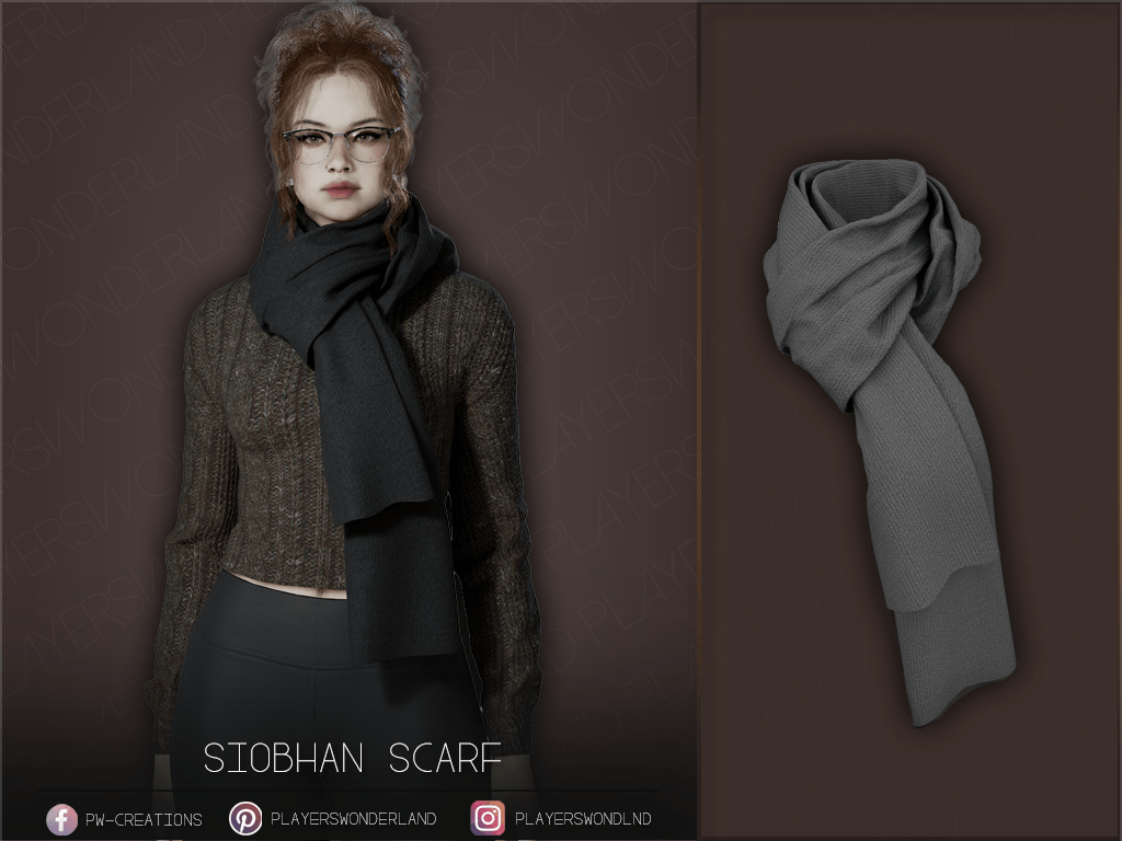 Siobhan Scarf mod for InZOI