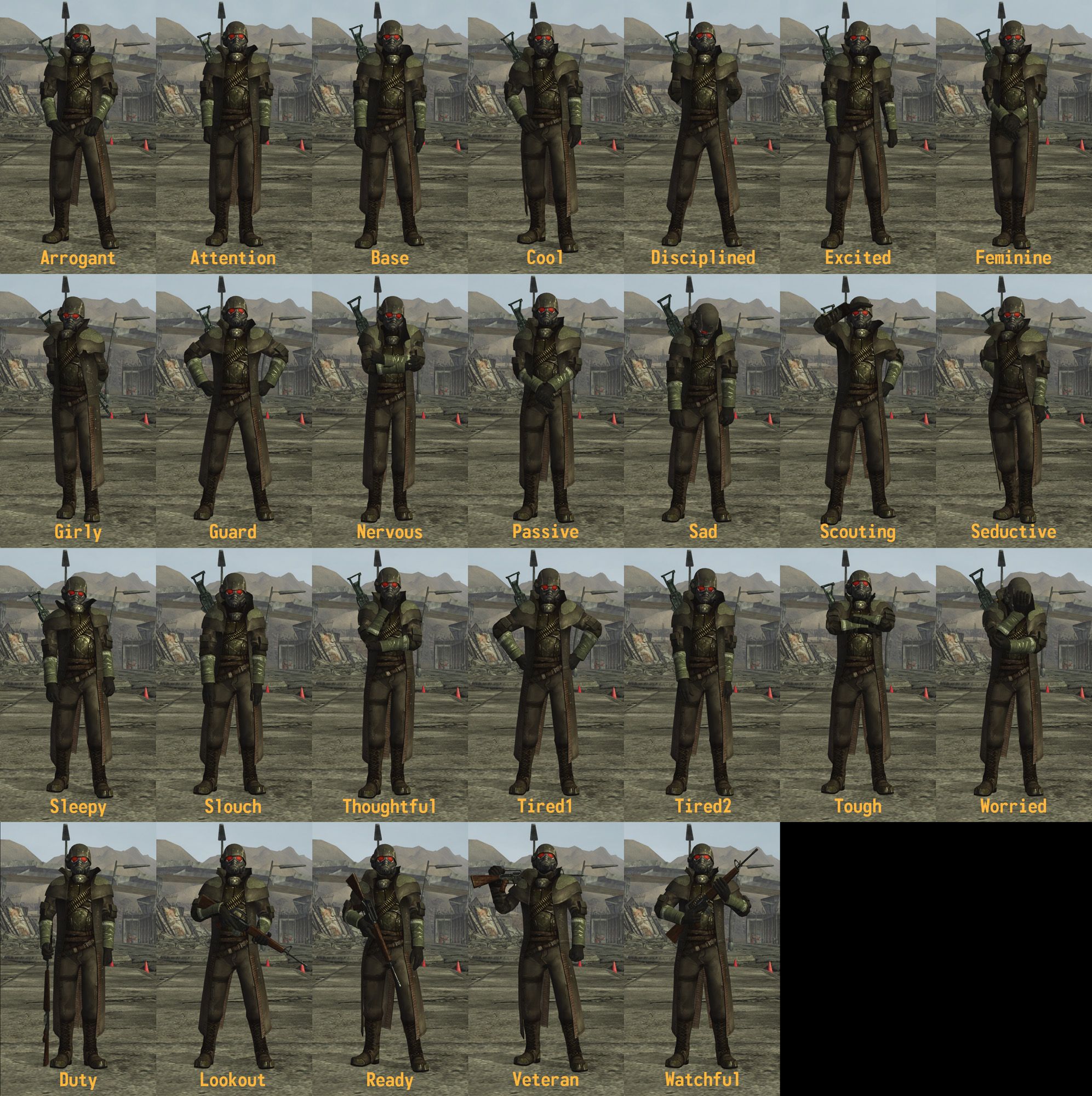 Idle Variety mod for Fallout: New Vegas
