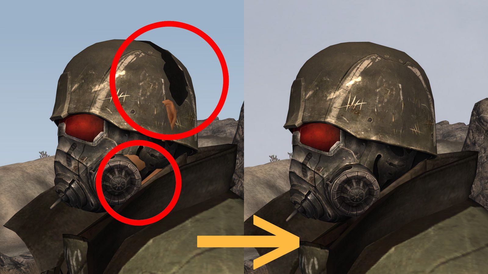 Ranger Combat Helmets Clipping Fix mod for Fallout: New Vegas