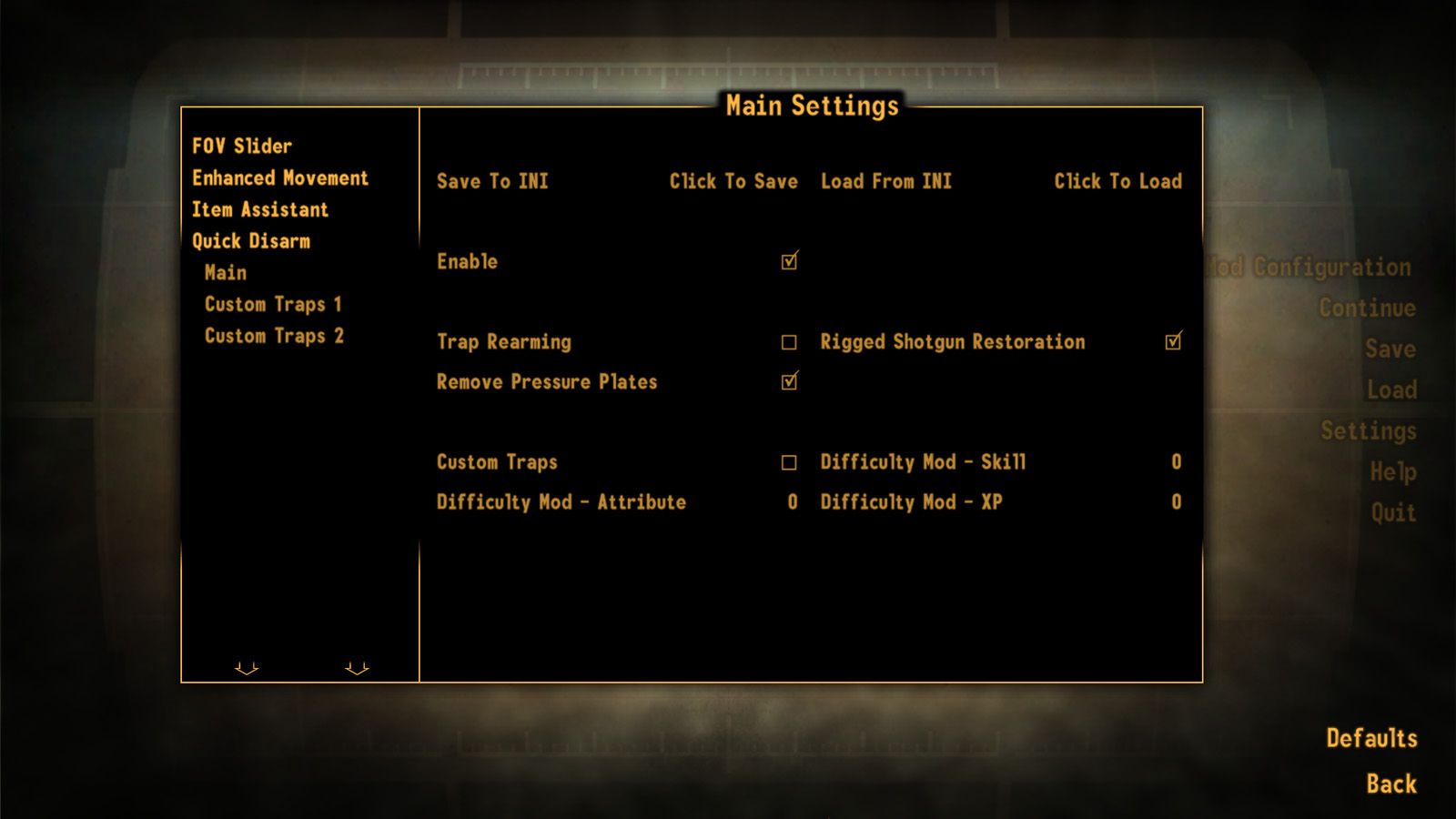 Quick Disarm - Customizable Traps mod for Fallout: New Vegas