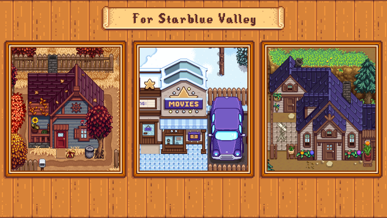 Elle's Town Buildings mod for Stardew Valley