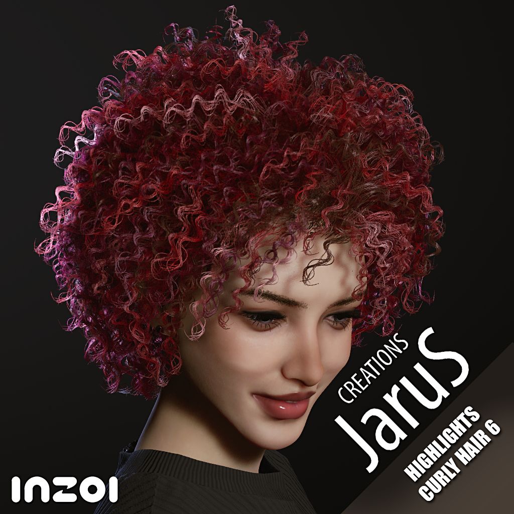 Highlights Curly Hair 6 mod for InZOI