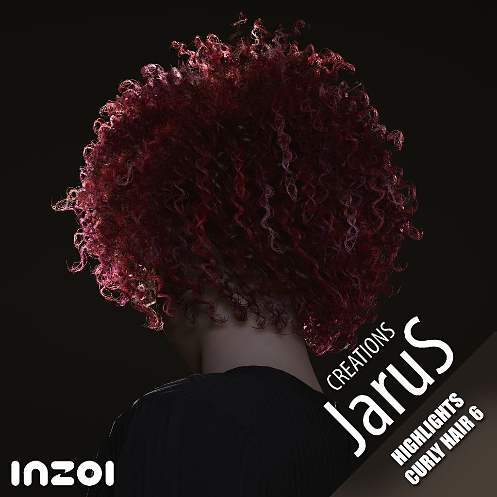 Highlights Curly Hair 6 mod for InZOI