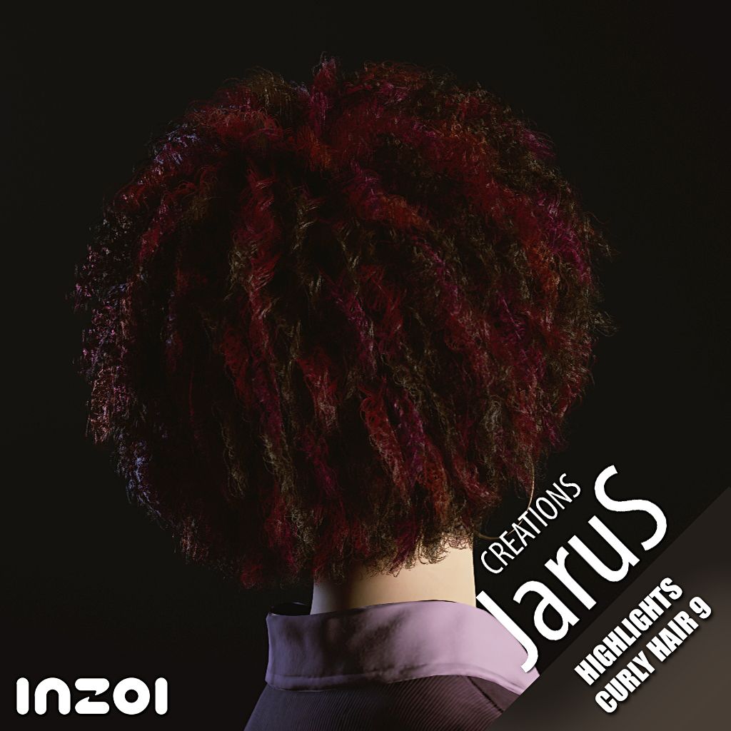Highlights Curly Hair 9 mod for InZOI