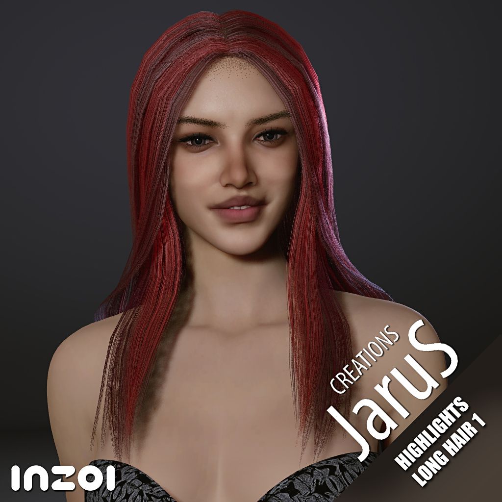 Highlights Long Hair 2 mod for InZOI