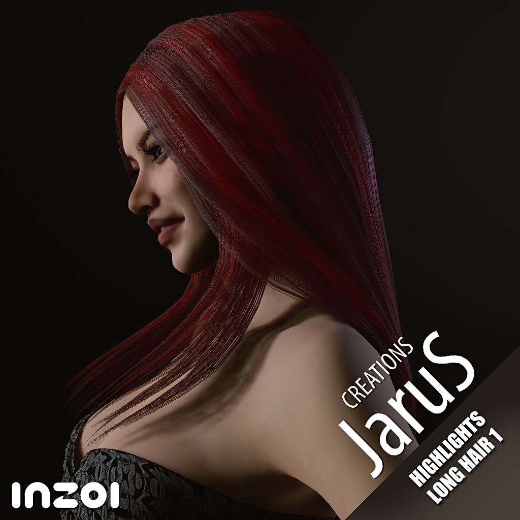Highlights Long Hair 2 mod for InZOI