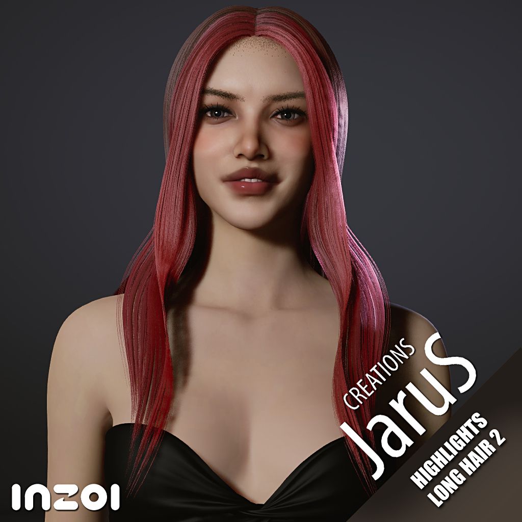Highlights Long Hair 2 mod for InZOI