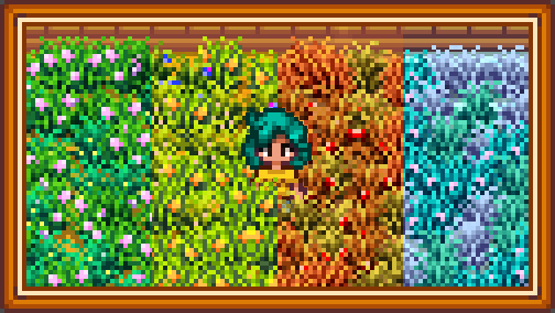Elle's Grass Replacement mod for Stardew Valley