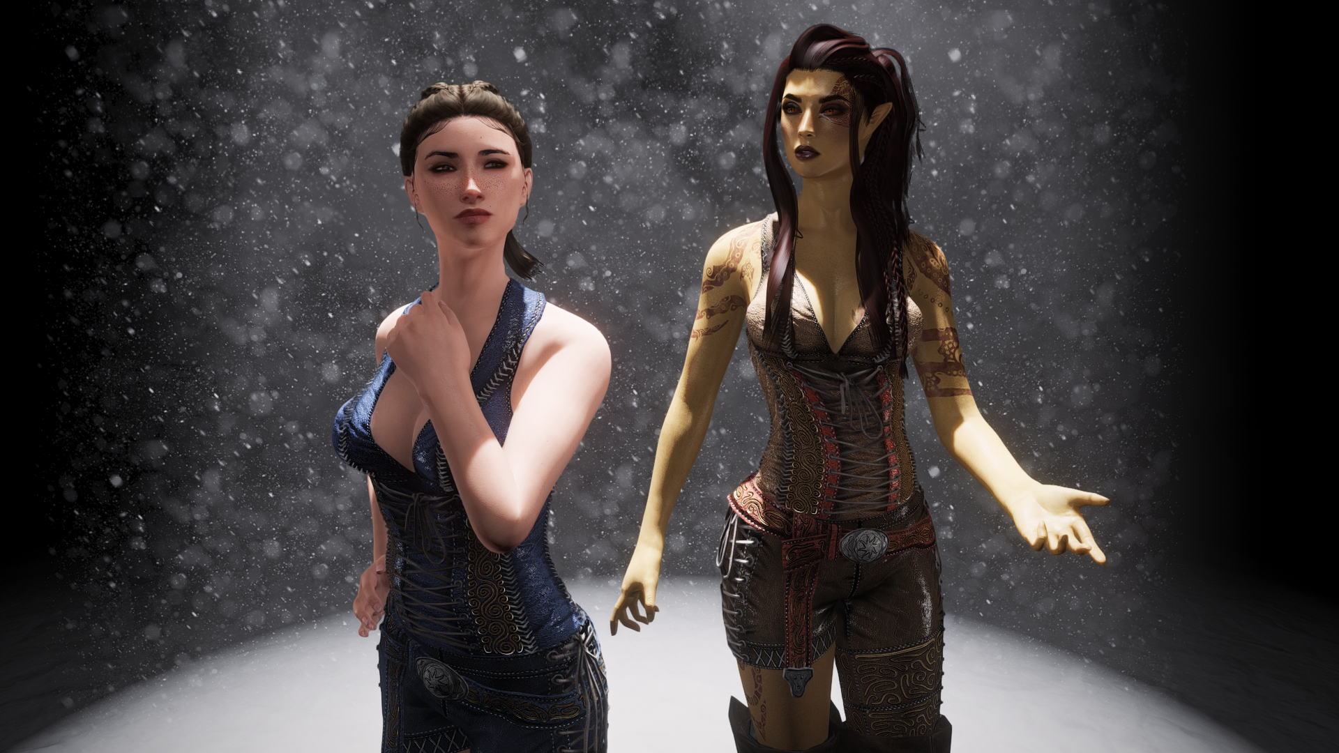 Wayward Ranger Armor - CBBE 3BA - BHUNP mod for The Elder Scrolls V: Skyrim Special Edition