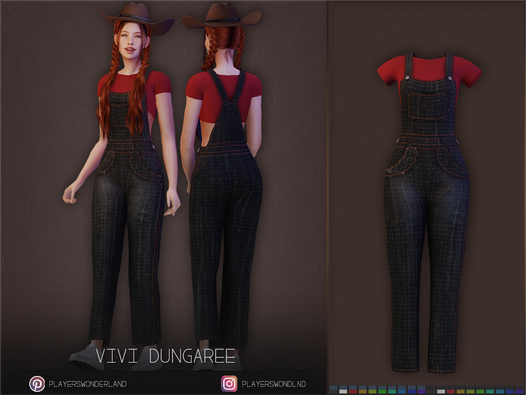Vivi Dungaree mod for The Sims 4 