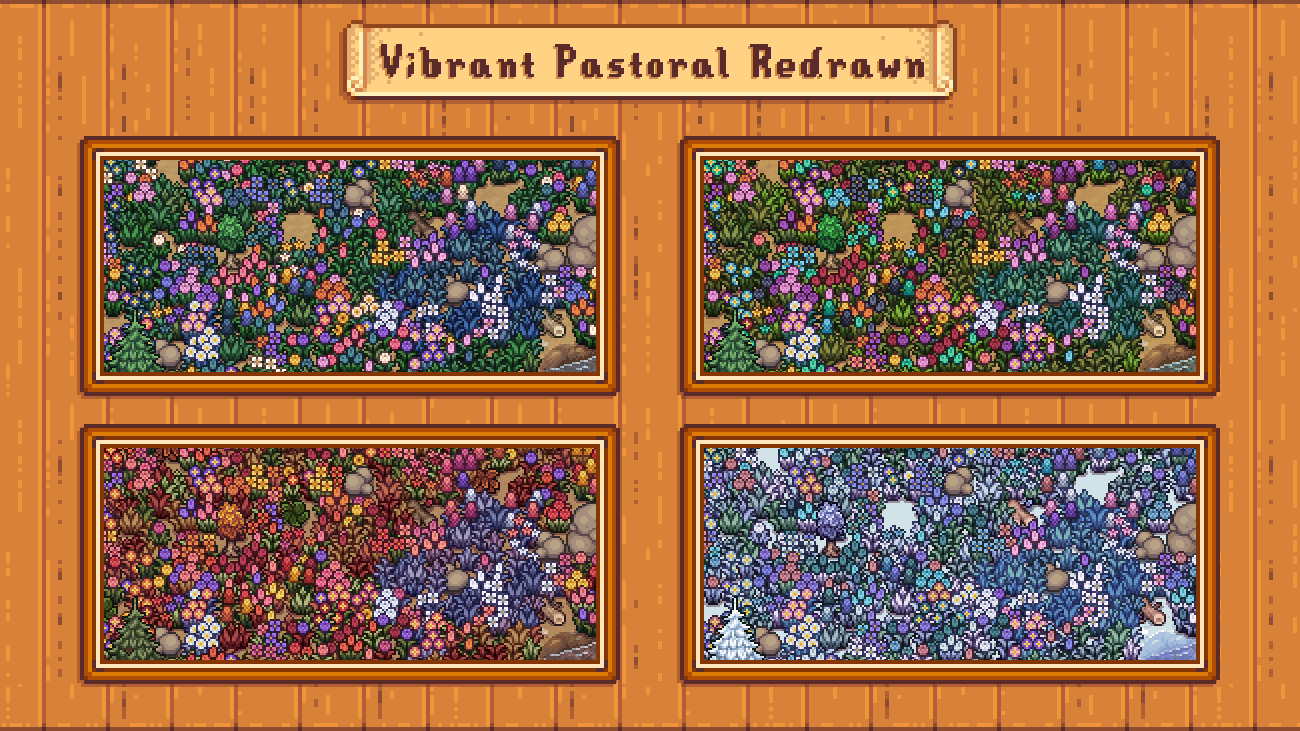 Elle's Cuter Grass mod for Stardew Valley