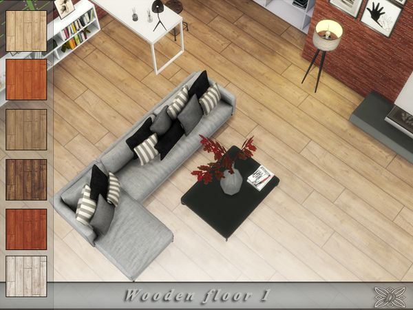 Wooden floor 1 mod for The Sims 4 