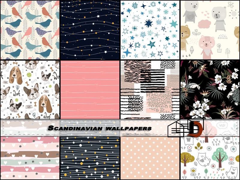 Scandinavian wallpapers - MEGAPACK! mod for The Sims 4 