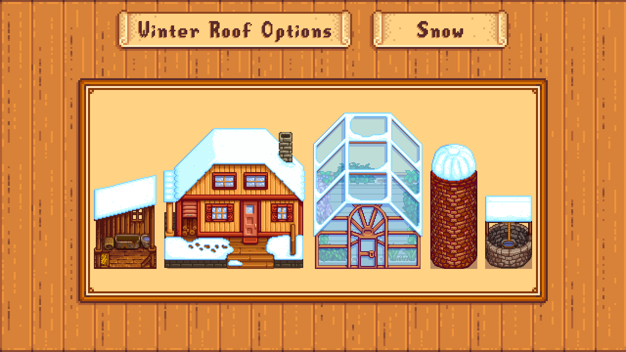 Elle's Seasonal Vanilla Buildings mod for Stardew Valley