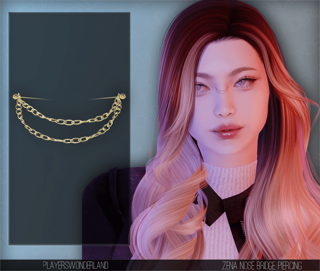 Zena Nose Bridge Piercing mod for The Sims 4 