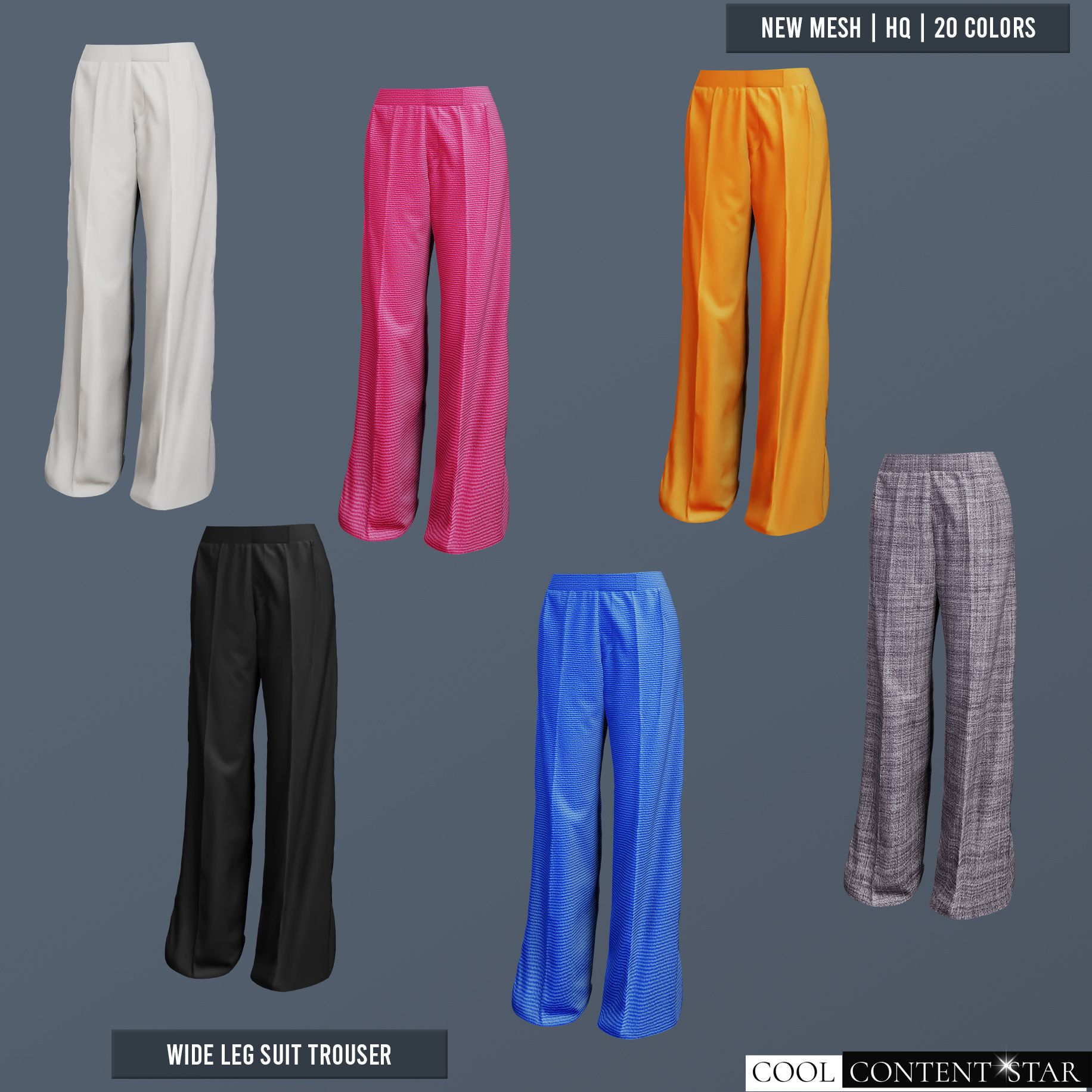 Female Wide Leg Suit Trouser mod for The Sims 4 