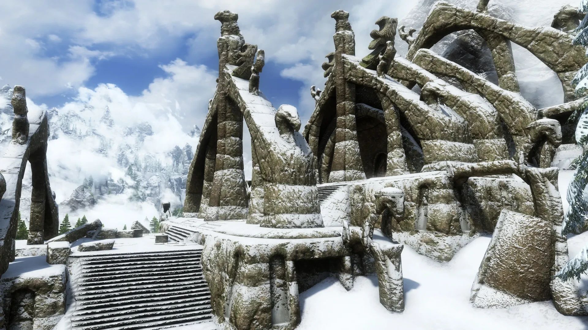 Edmond's Snowy Improvments for Rudys HQ Nordic Ruin Retexture mod for The Elder Scrolls V: Skyrim Special Edition