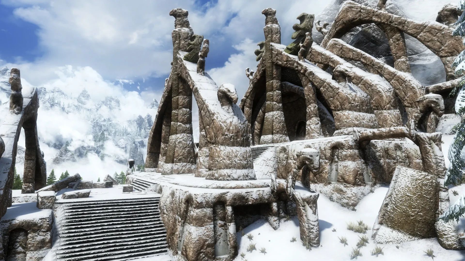 Edmond's Snowy Improvments for Rudys HQ Nordic Ruin Retexture mod for The Elder Scrolls V: Skyrim Special Edition