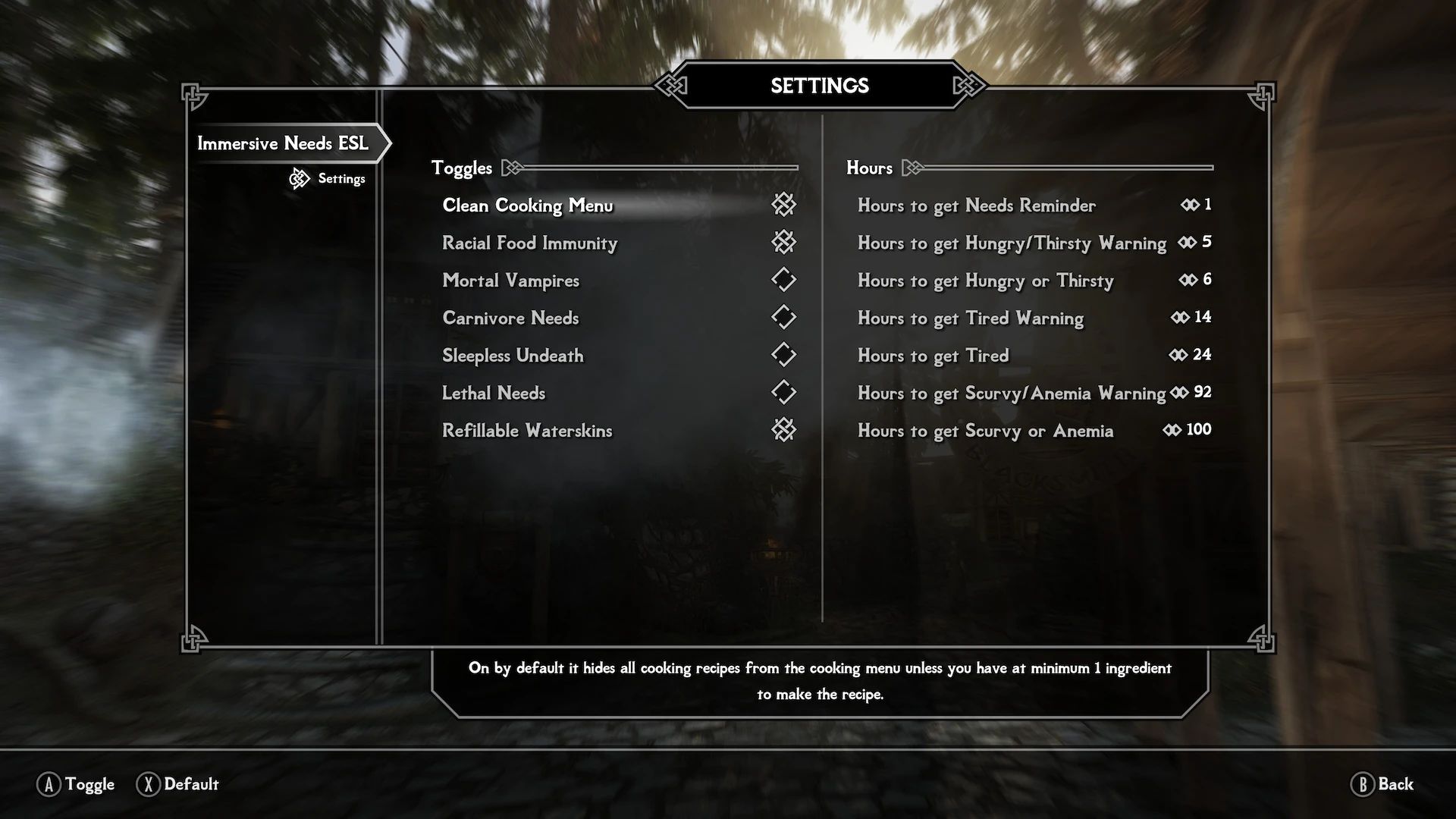 Edmond's Immersive Needs ESL - Light Weight SPID and KID Needs Mod for the Future mod for The Elder Scrolls V: Skyrim Special Edition