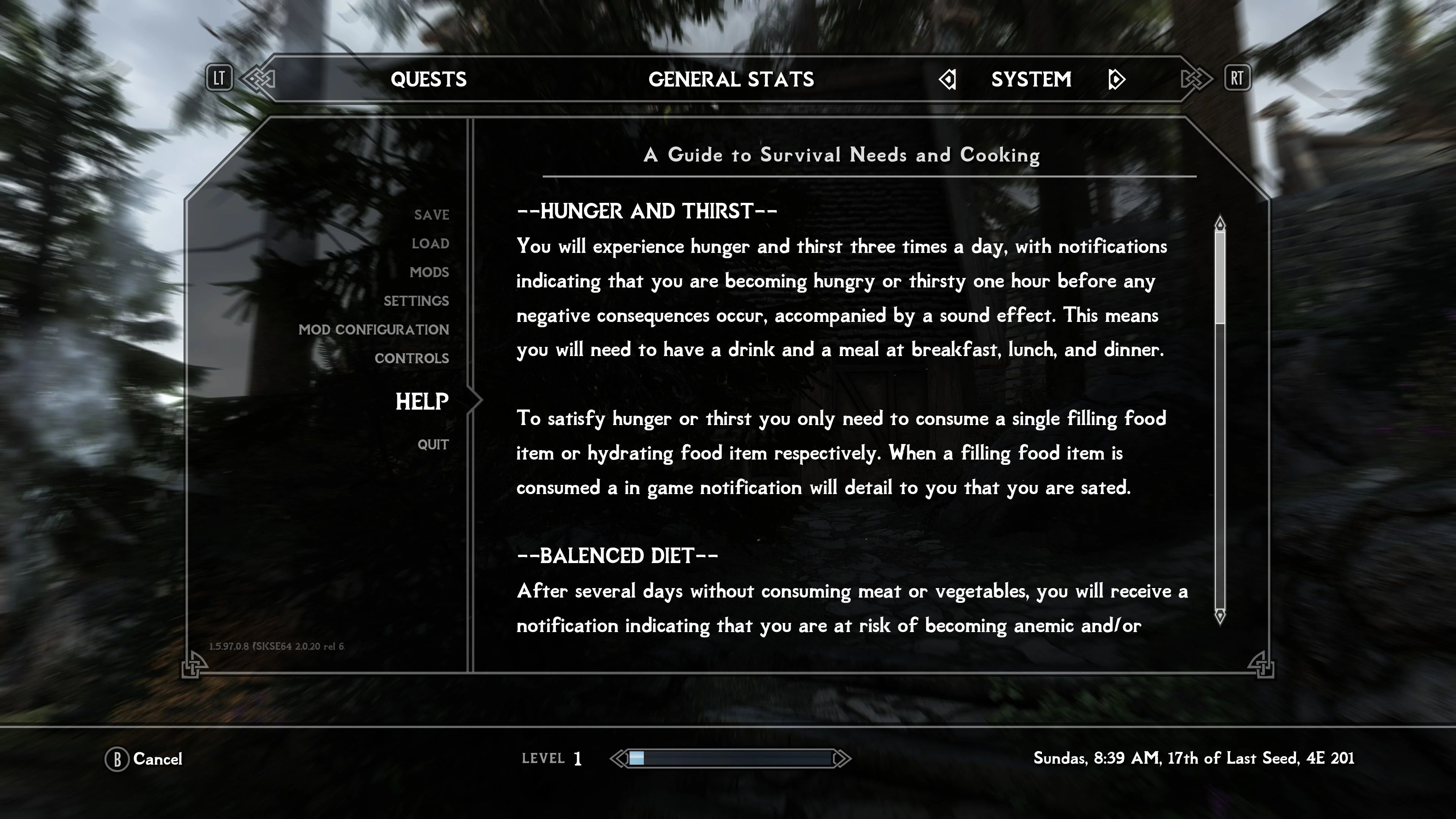 Edmond's Immersive Needs ESL - Light Weight SPID and KID Needs Mod for the Future mod for The Elder Scrolls V: Skyrim Special Edition