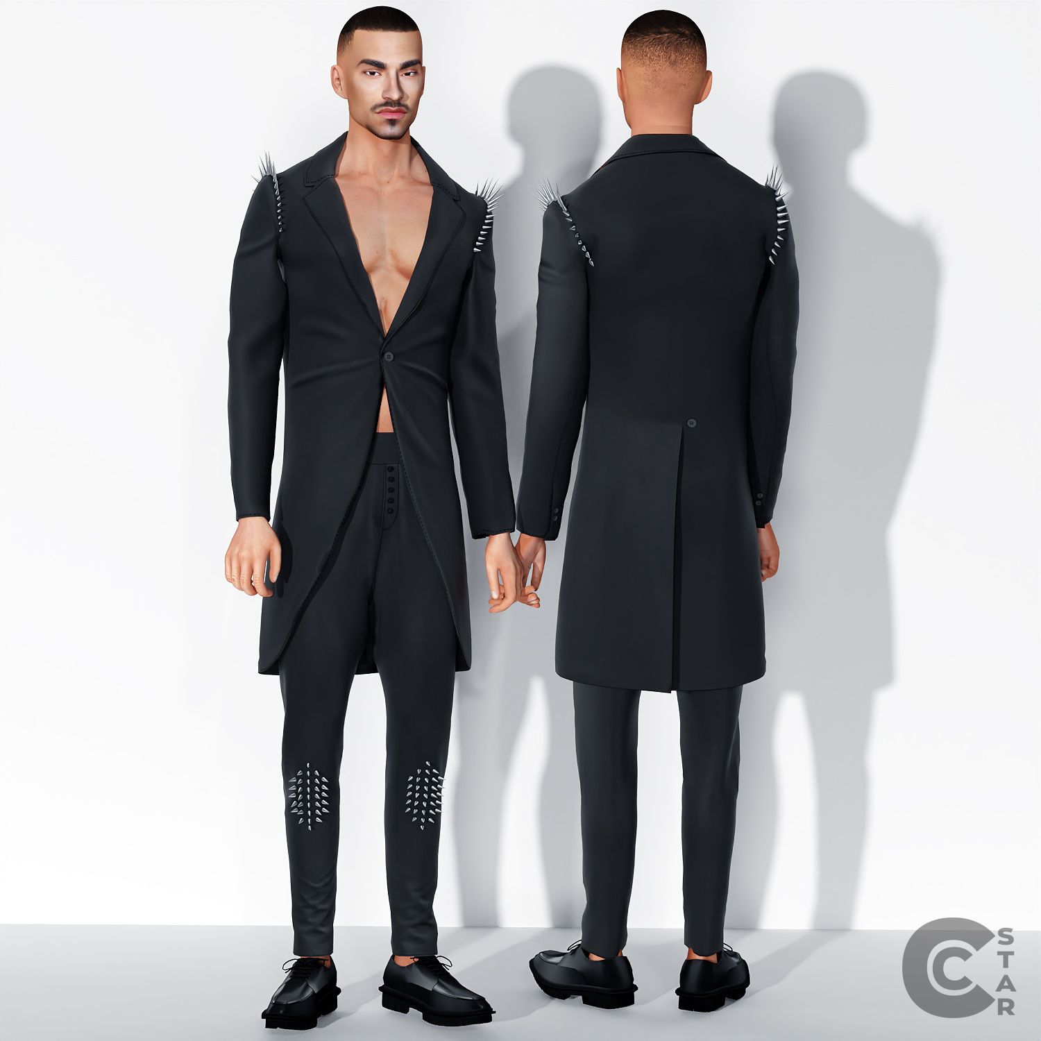 Spike Suit Jacket mod for The Sims 4 