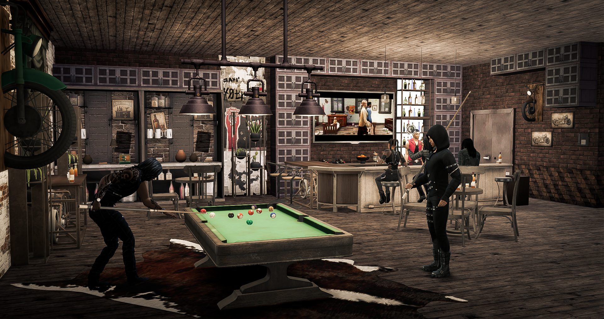 Man Cave  (Includes a functional pool table) mod for The Sims 4 