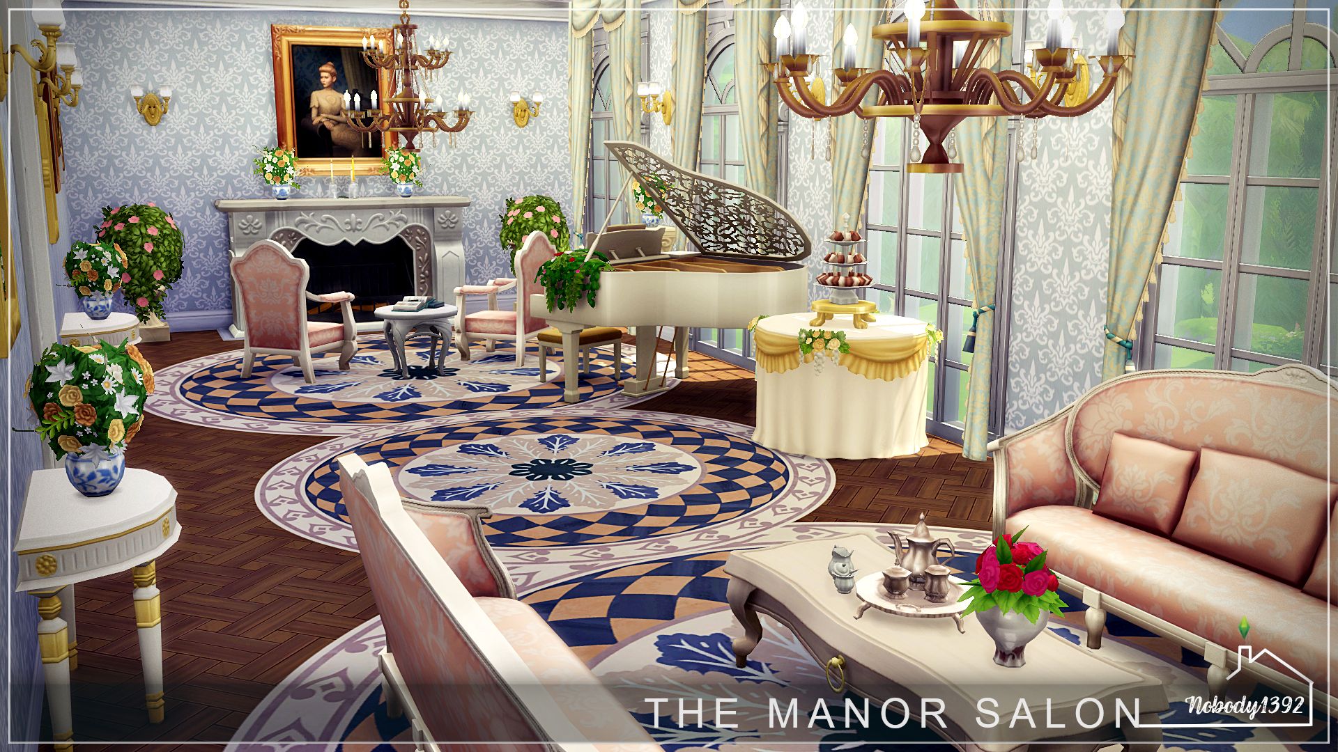 The Manor Salon (No CC!) - room mod for The Sims 4 