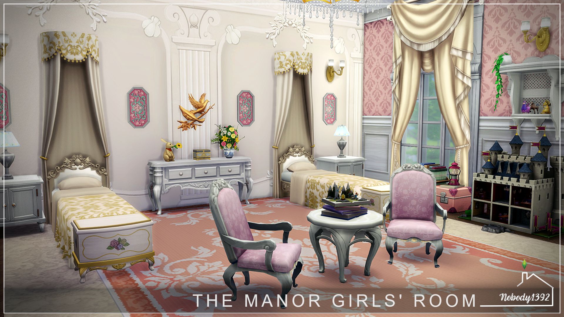 The Manor Girls' Room (No CC!) - room mod for The Sims 4 