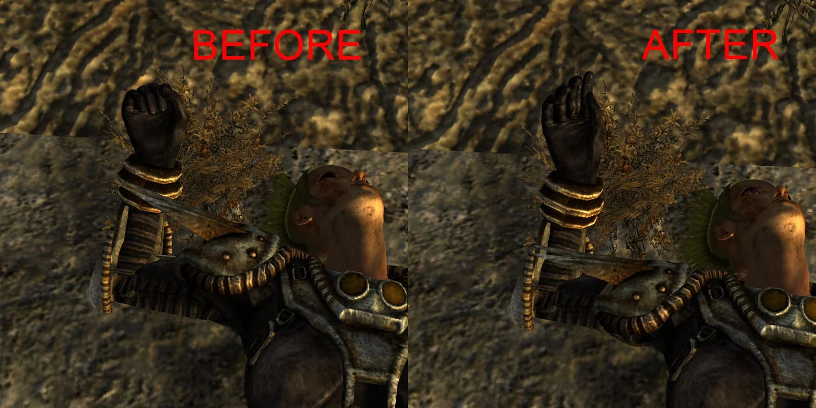 Death Bone Position Reset mod for Fallout: New Vegas
