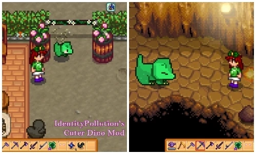 SH's Cuter Pepper Rex mod for Stardew Valley