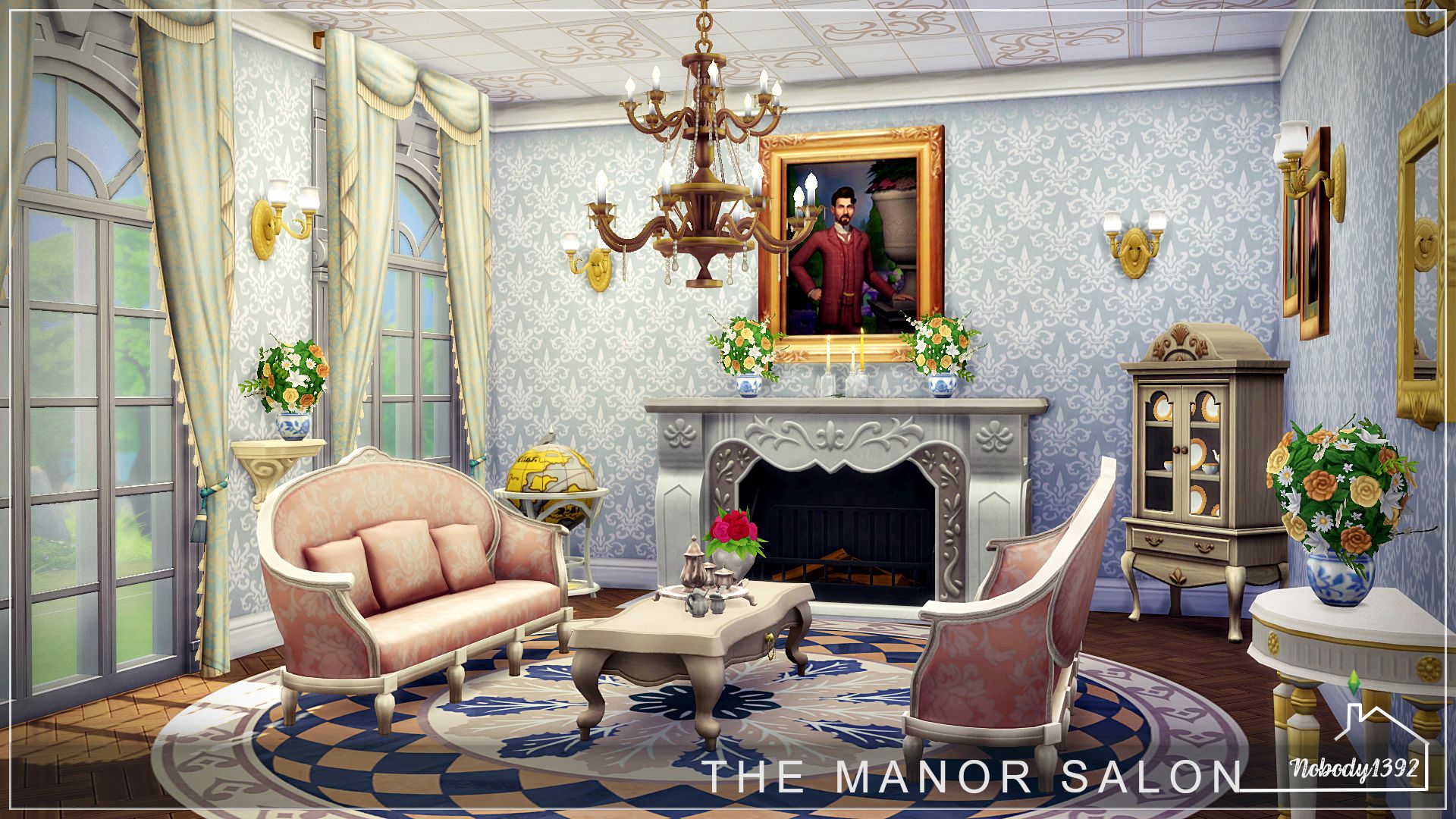 The Manor Salon (No CC!) - room mod for The Sims 4 