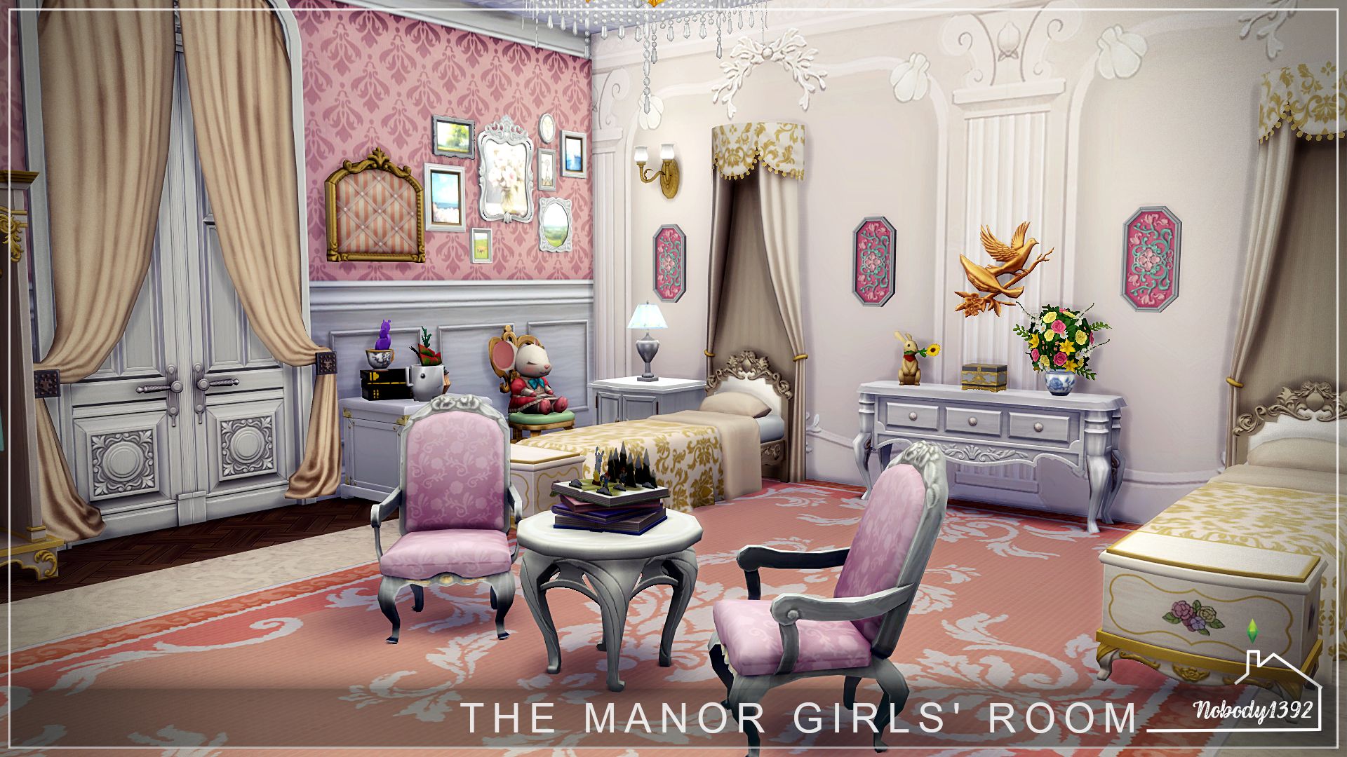 The Manor Girls' Room (No CC!) - room mod for The Sims 4 