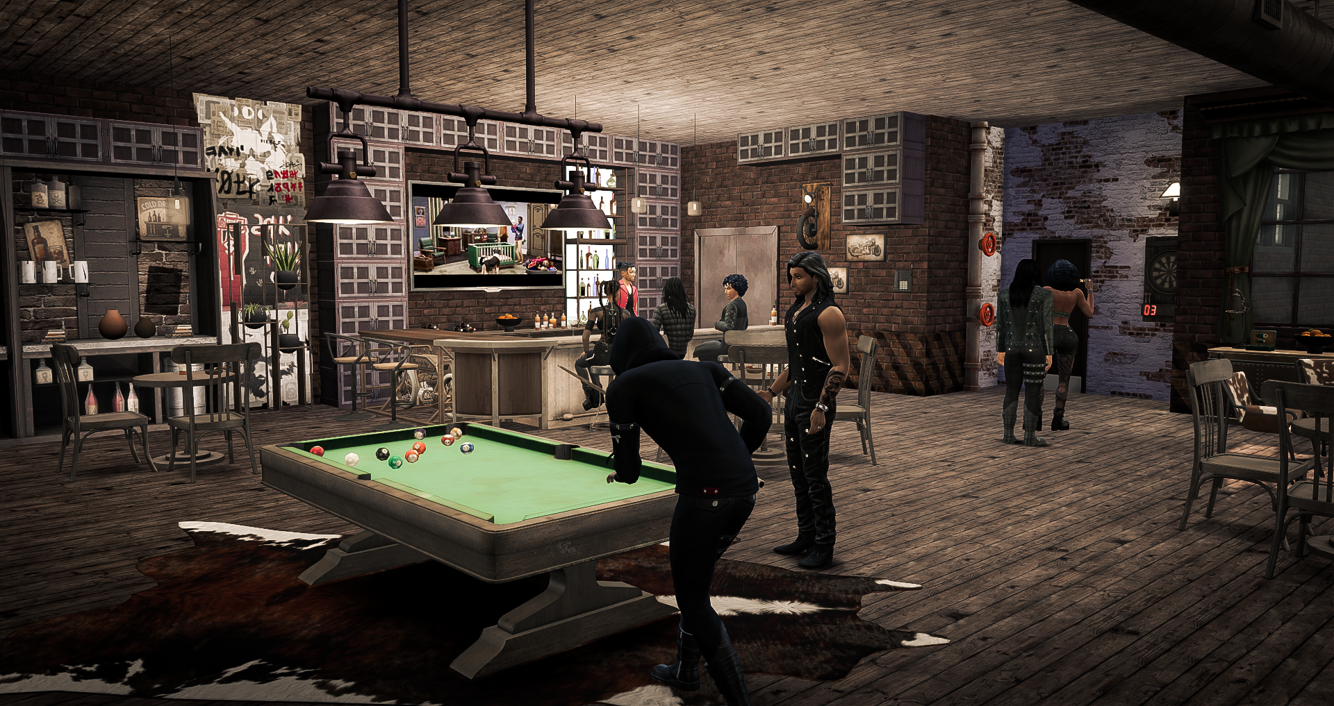 Man Cave  (Includes a functional pool table) mod for The Sims 4 